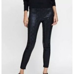 Zara snakeskin faux leather leggings